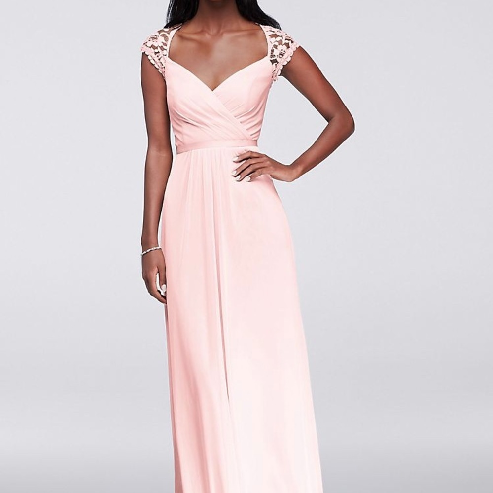 David’s Bridal Bridesmaids Dress Size 10 in Petal